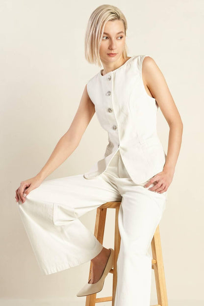 Delicate Hue Woven Vest