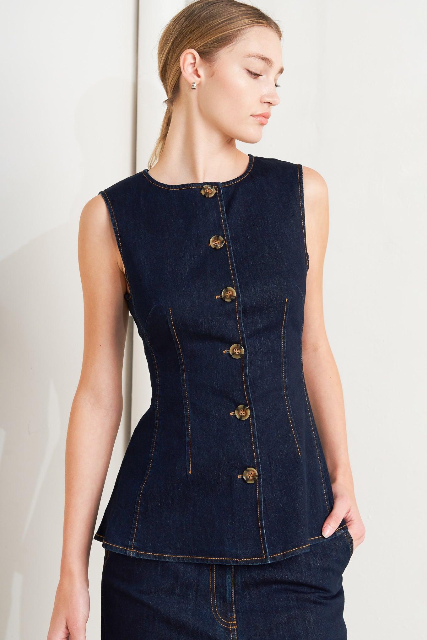 Euro City Denim Vest