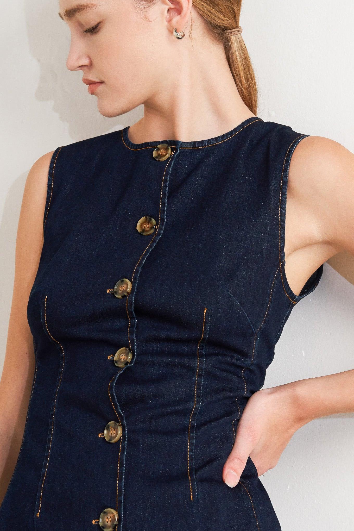 Euro City Denim Vest