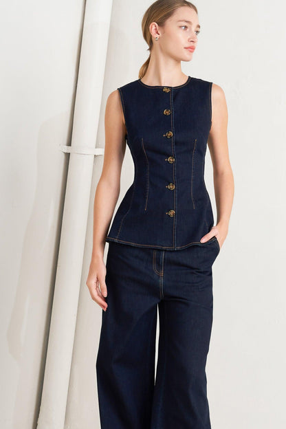 Euro City Denim Vest
