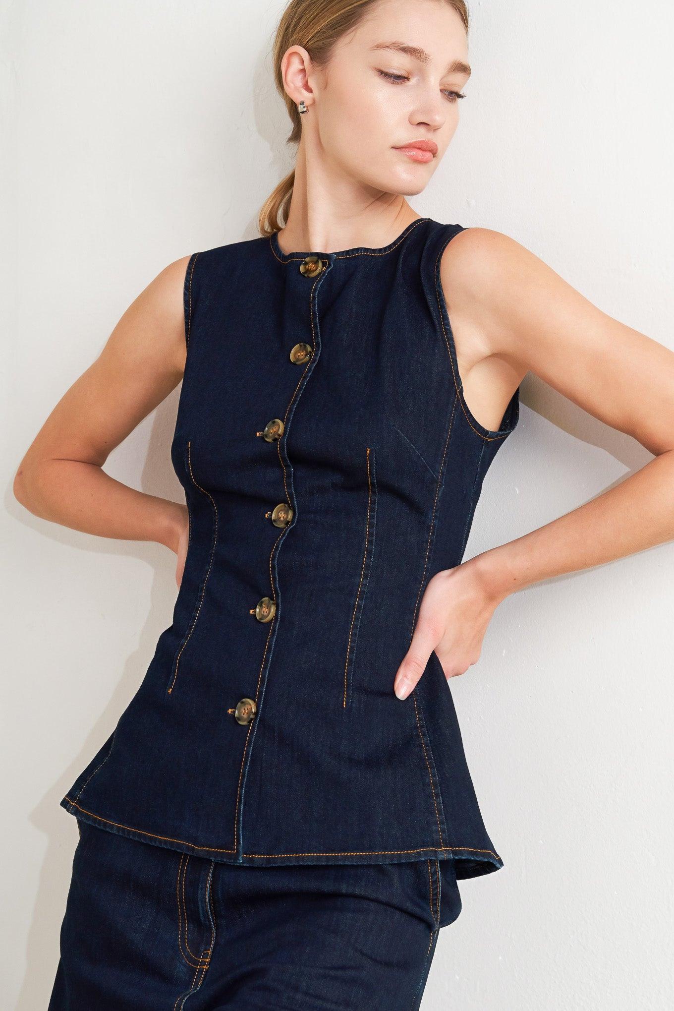 Euro City Denim Vest