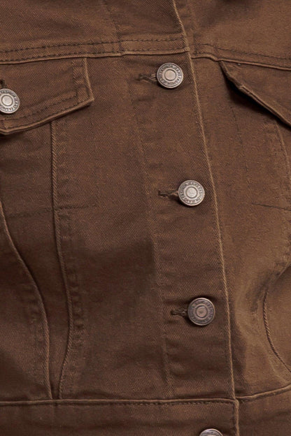 Effortless Edge Brown Twill Jacket