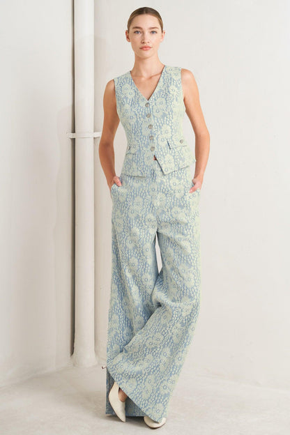 Easy Elegance Woven Lace Vest