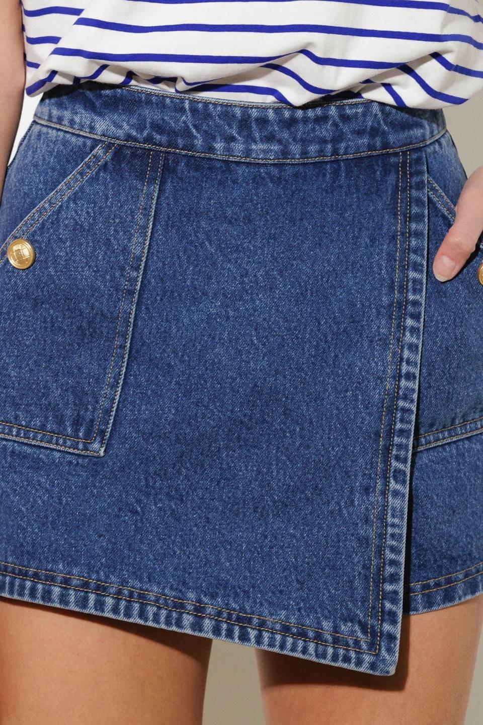 For a Second Denim Skort