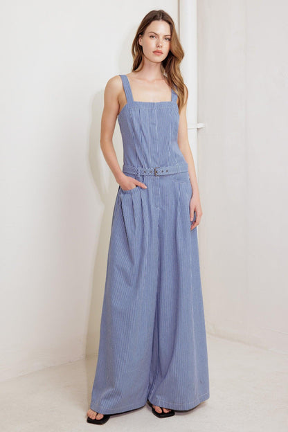 Fresh Petal Blue Woven Jumpsuit