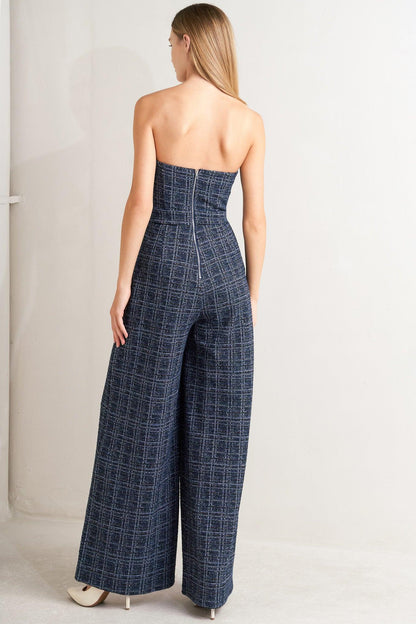 Elegant Party Tweed Jumpsuit