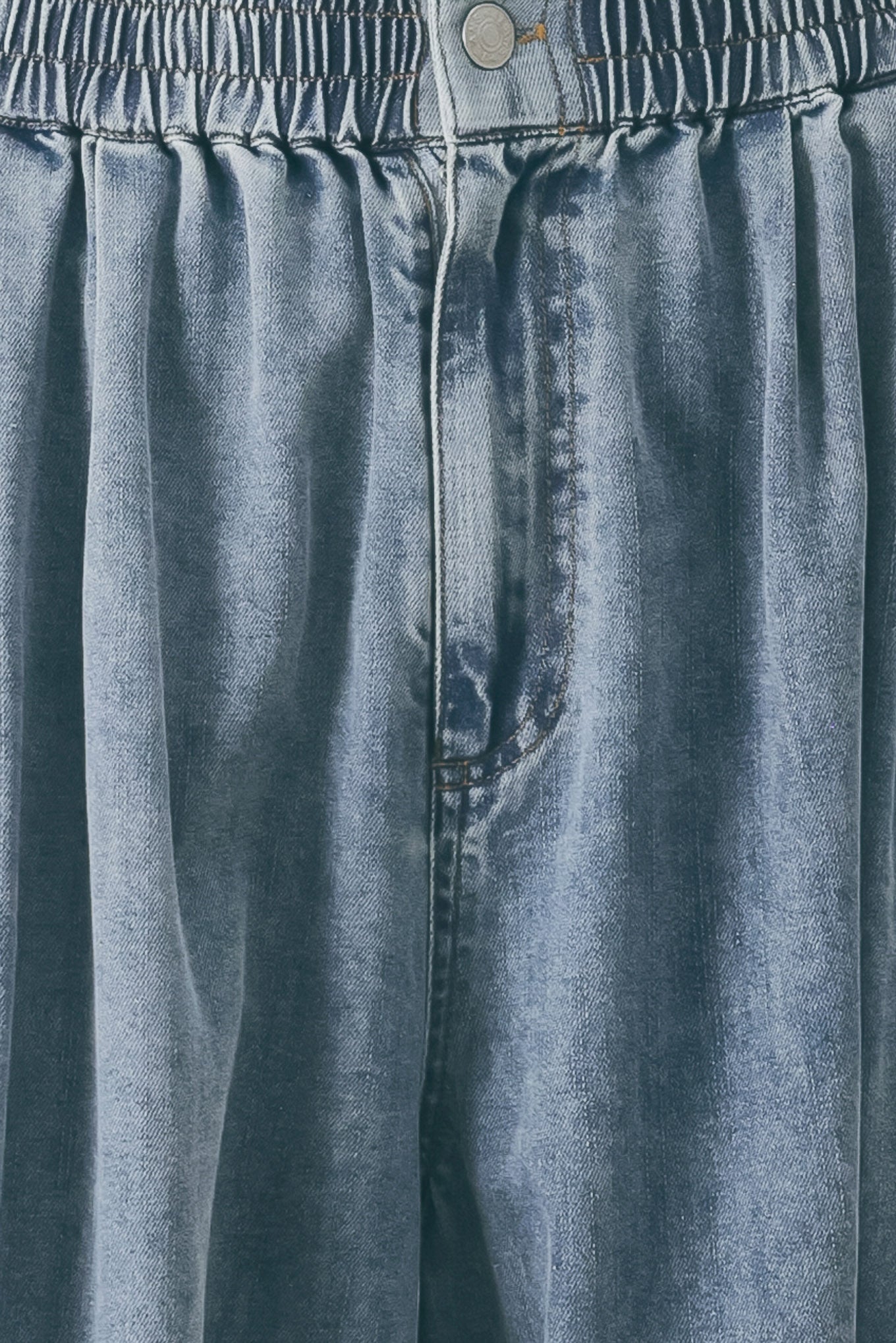 Easy Volume Denim Genie Pants