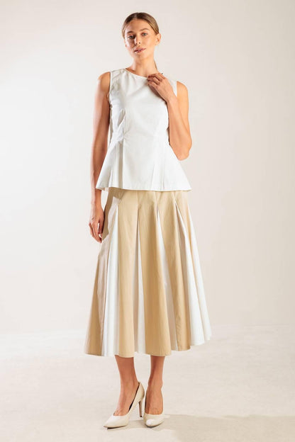 First Date White Woven Top