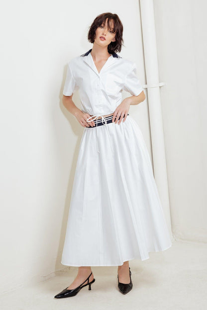 Coastal Collar Woven Crop Top