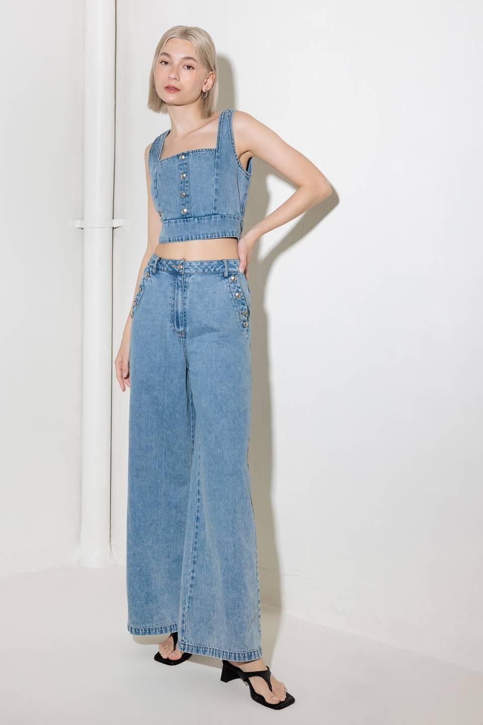 Ever So Sweet Light Indigo Denim Top