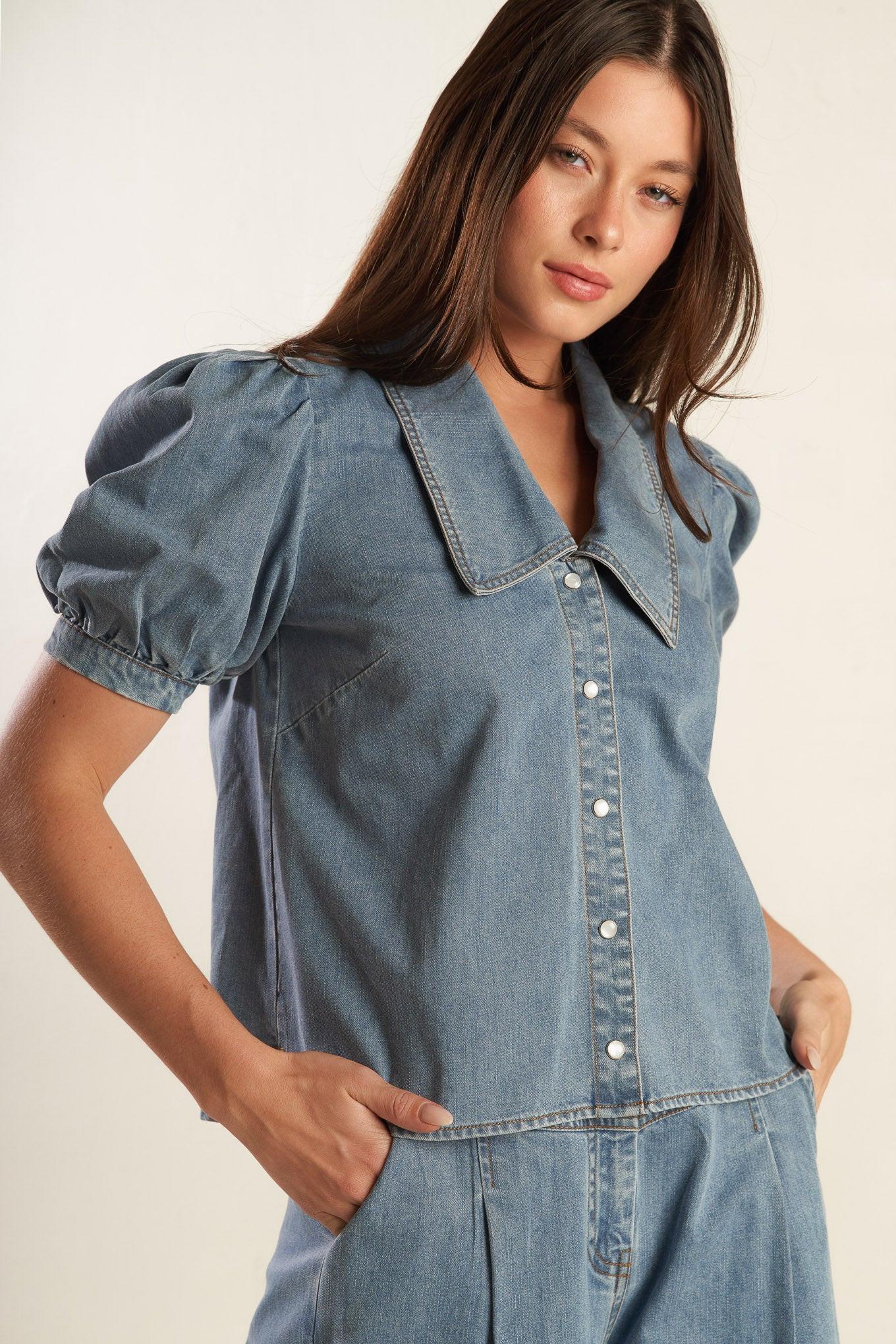 Eternal Sunshine Chambray Denim Top