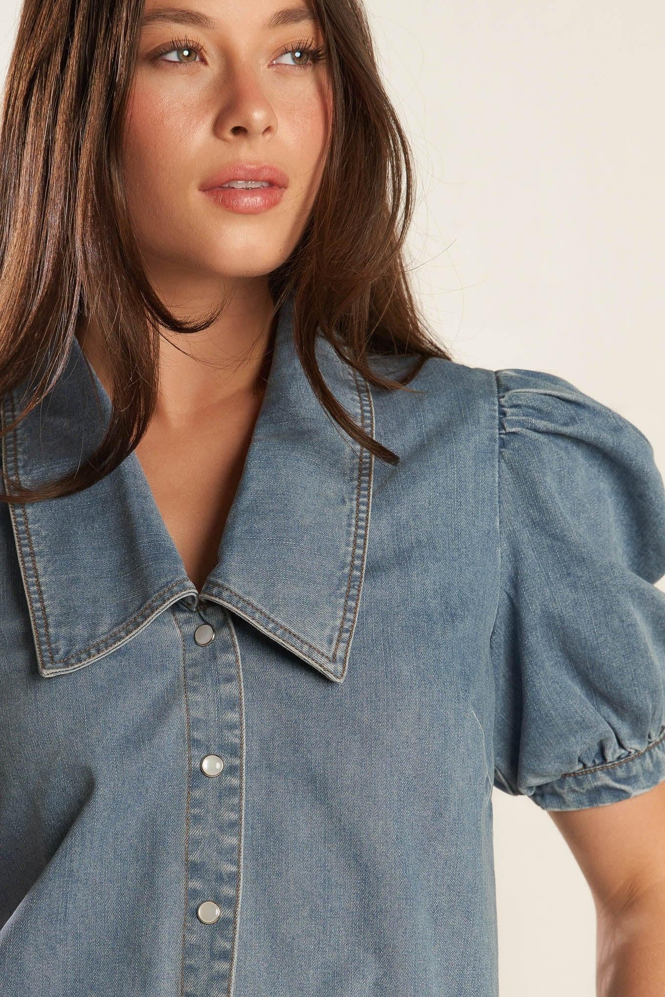 Eternal Sunshine Chambray Denim Top