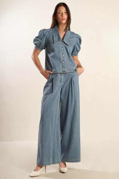 Eternal Sunshine Chambray Denim Top