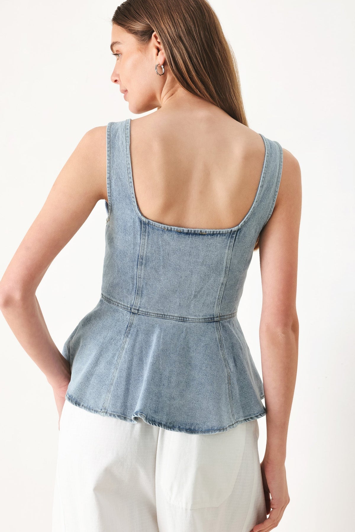 Blossom Blue Denim Top