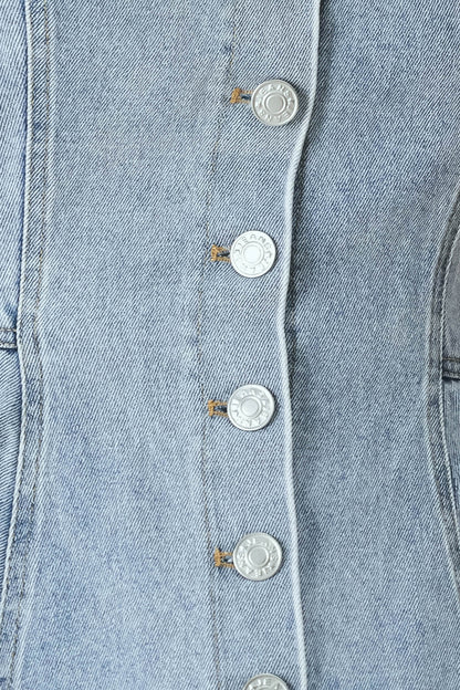 Blossom Blue Denim Top