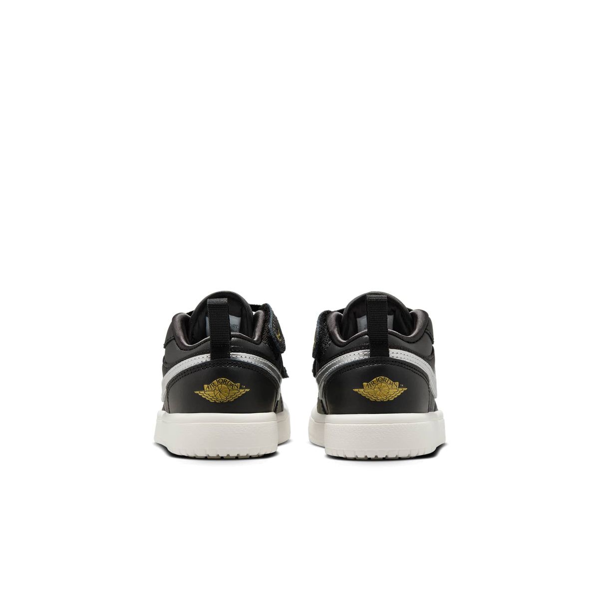 Air Jordan Preschool Retro 1 Low Alt Se 'Black Silver Sail Gold Ps' Sneakers