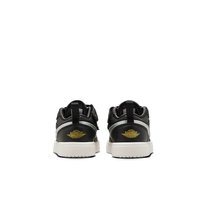 Air Jordan Preschool Retro 1 Low Alt Se 'Black Silver Sail Gold Ps' Sneakers