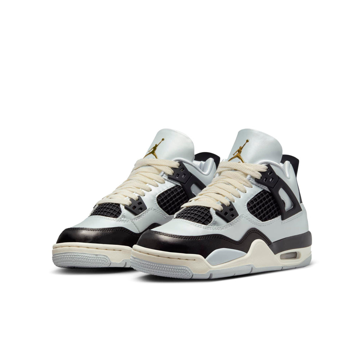 Air Jordan Grade School Retro 4 'Platinum Gold' Sneakers