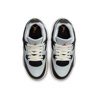 Air Jordan Preschool Retro 4 'Platinum Gold Ps' Sneakers