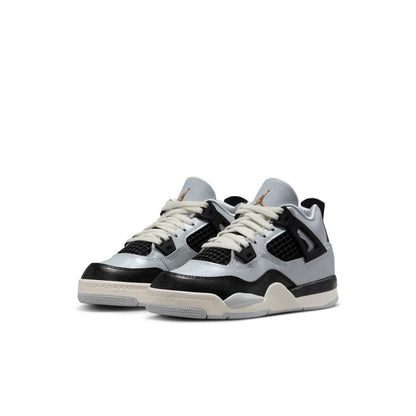 Air Jordan Preschool Retro 4 'Platinum Gold Ps' Sneakers