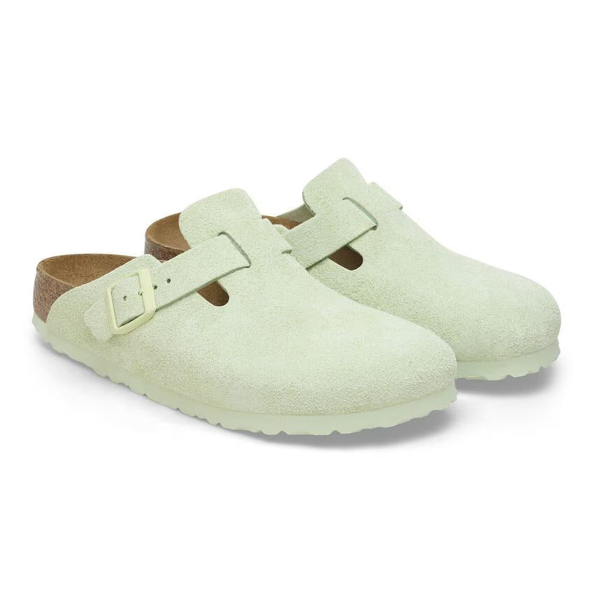 Birkenstock Boston Soft Footbed Suede Leather Clogs