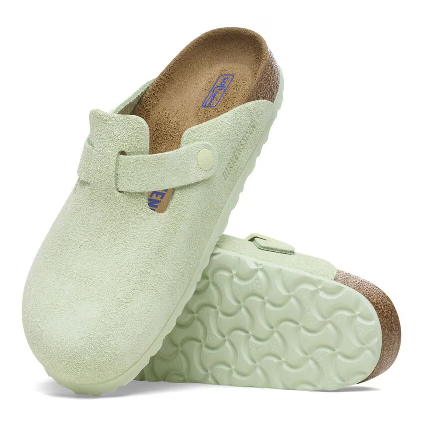 Birkenstock Boston Soft Footbed Suede Leather Clogs