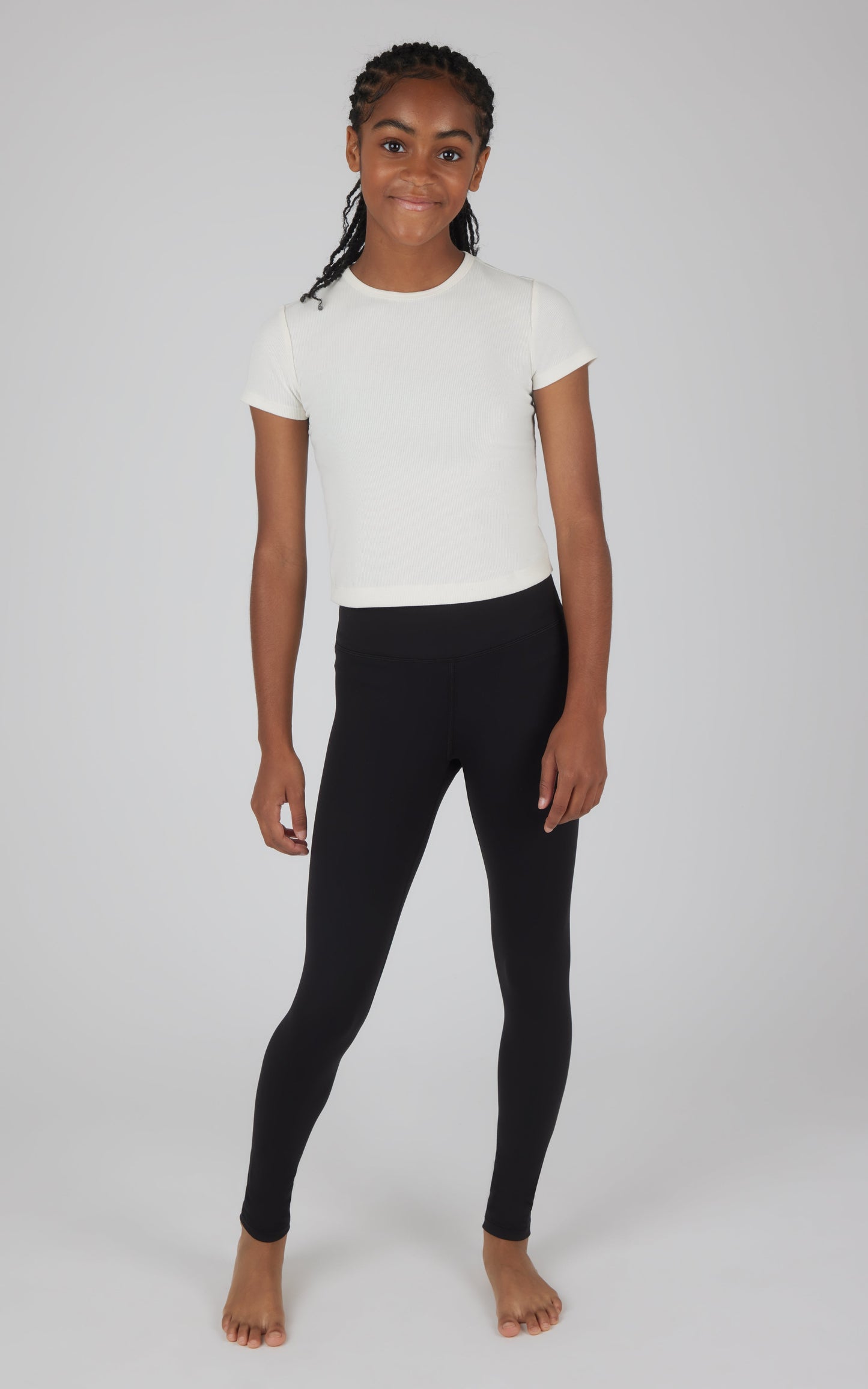 90 Degree by Reflex Girls 2 PK Interlock Everyday Cargo and Basic Legging