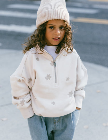 Elevated Faith Floral Kids Half-Zip