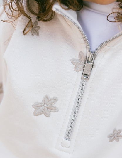 Elevated Faith Floral Kids Half-Zip