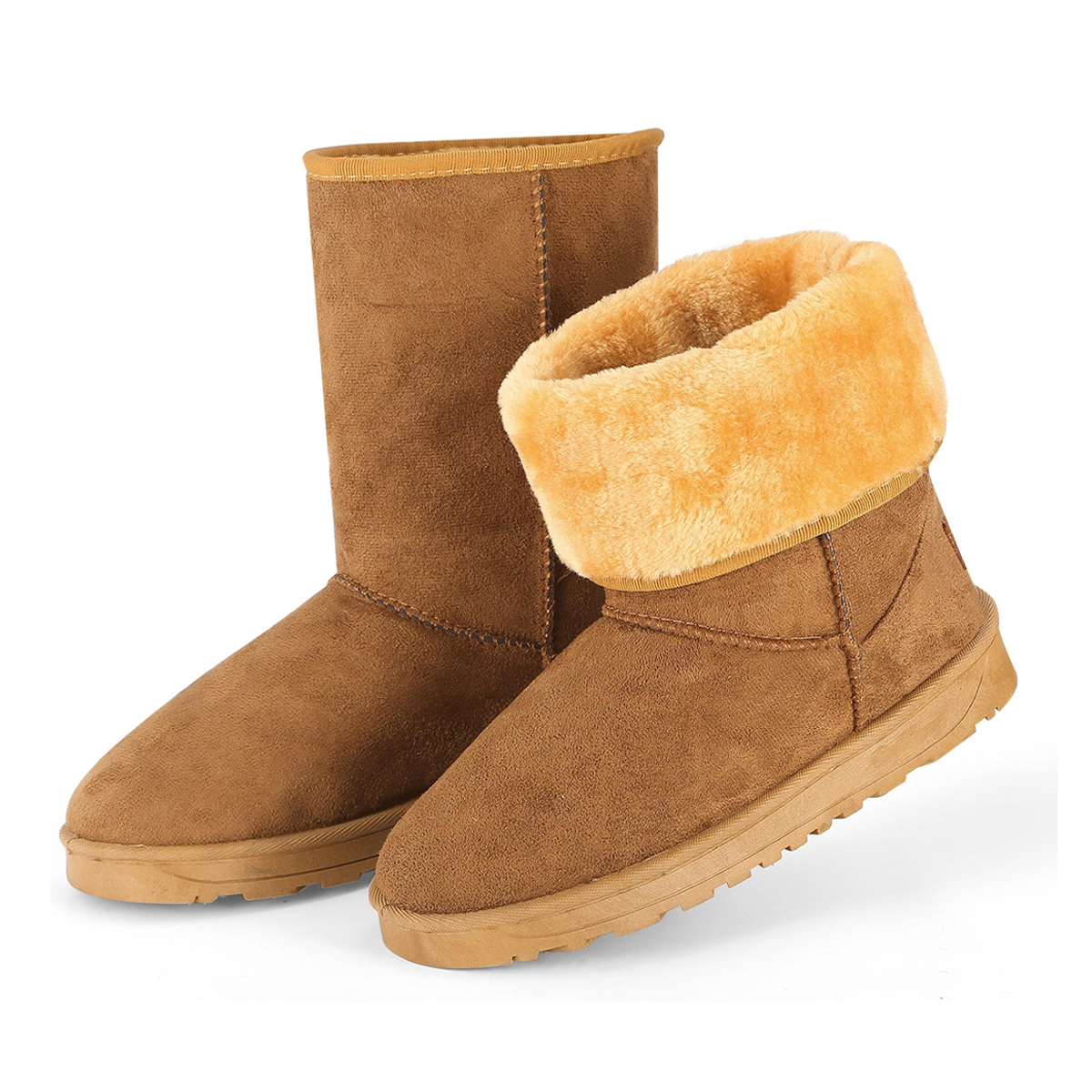 Fresh Fab Finds Women's Faux Suede Mid-Calf Boots