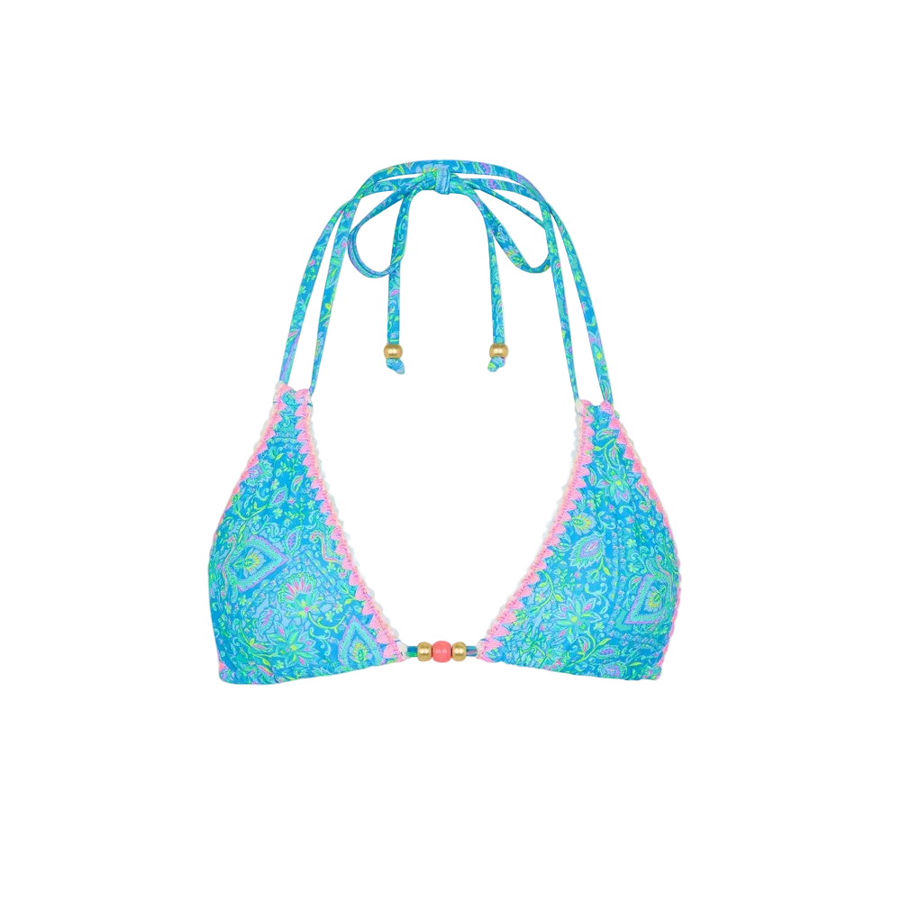Kulani Kinis Crochet Halter Bikini Top - Stargaze