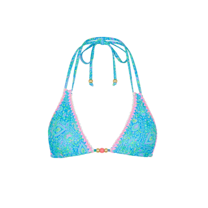 Kulani Kinis Crochet Halter Bikini Top - Stargaze