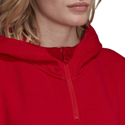 adidas Women's Adicolor 3D Trefoil Half-Zip Hoodie Sweaters