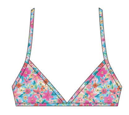 Jolyn Triangle Bikini Top - Garden Dreams - FINAL SALE