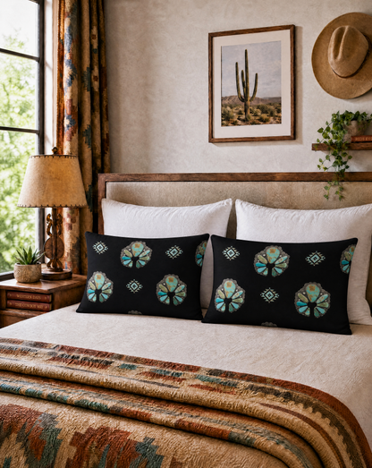 Baha Ranch Turquoise Naja Pillow Case Made in America