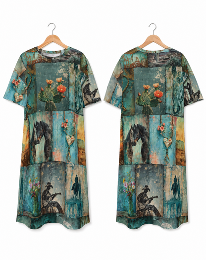 Baha Ranch Turquoise Dreams T Shirt Dress or Sleep Shirt