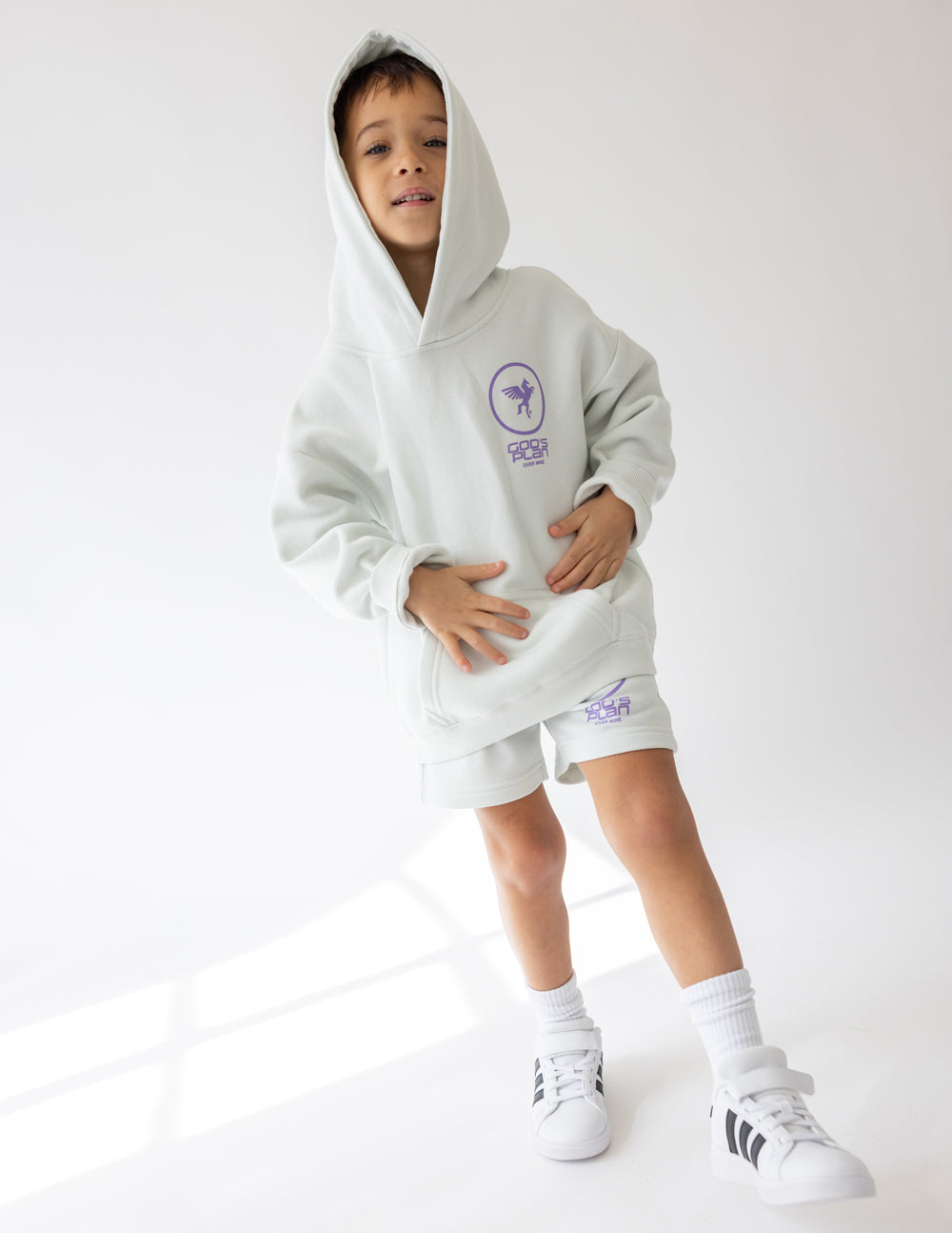 Elevated Faith God's Plan Racing Kids Hoodie