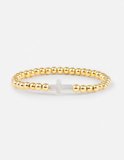 Elevated Faith Gold Cross Bracelet