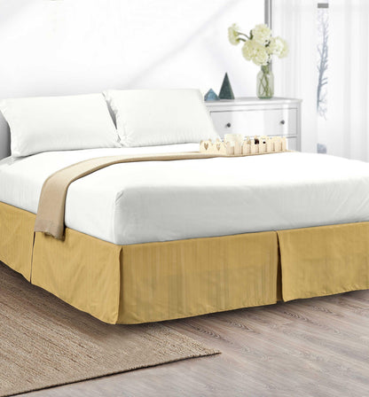 Elegant Comfort 1-Piece Stripe Bed Skirt - 14 inch Drop