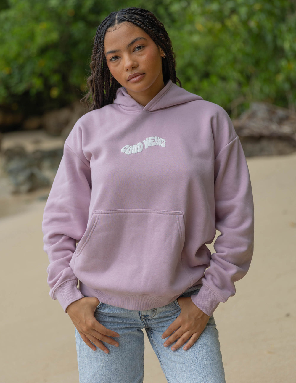 Elevated Faith Good News Pink Unisex Hoodie
