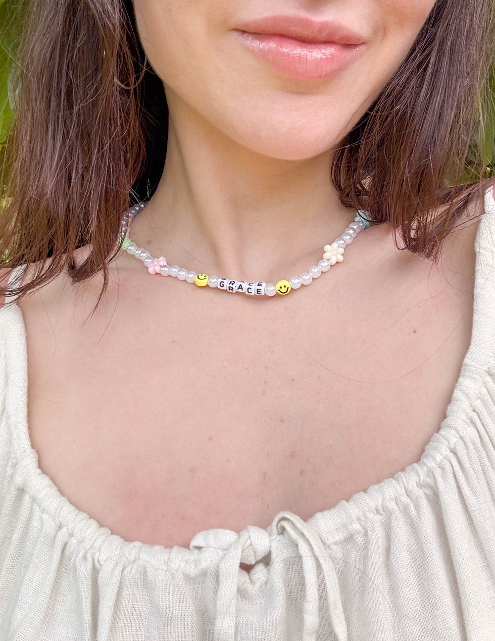 Elevated Faith Grace Letter Necklace