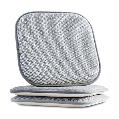 Elegant Comfort 2 Pack Textured Chair Cushion Covers - Skid-Proof Rubber Backing