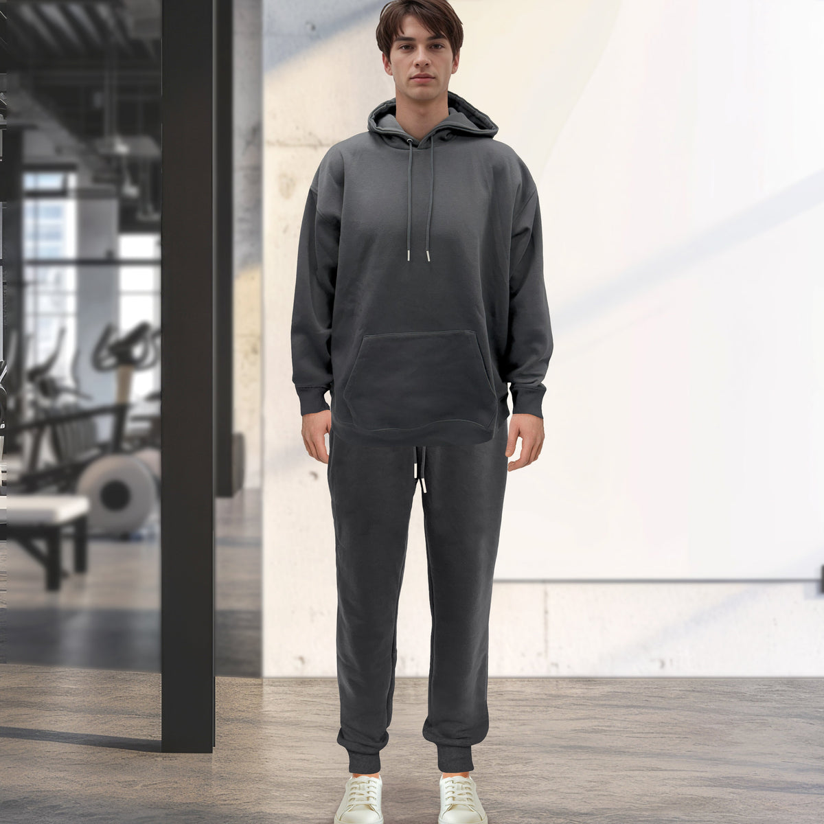 Elegant Comfort Cotton Active Men Tracksuit 2 Piece Set Athletic Jogging Sweatsuits