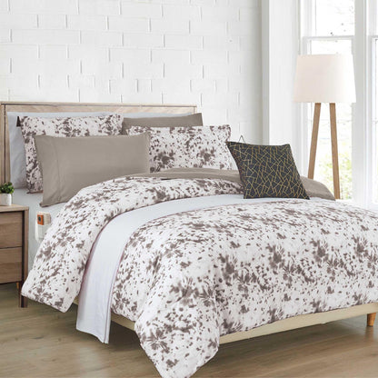 Elegant Comfort 10-Piece Tie-Dye Comforter Set, Includes 6-Piece Sheet Set with Double Sided Storage Pockets