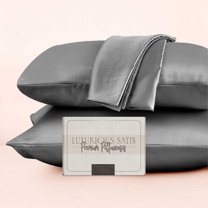 Elegant Comfort Set of 2 - Satin Pillowcases