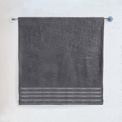 Elegant Comfort 1-Piece Premium Turkish Cotton 4 Lines Stripe Jumbo Towel, 35x 70 inch