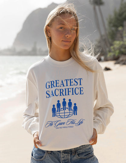 Elevated Faith Greatest Sacrifice LS Unisex Tee