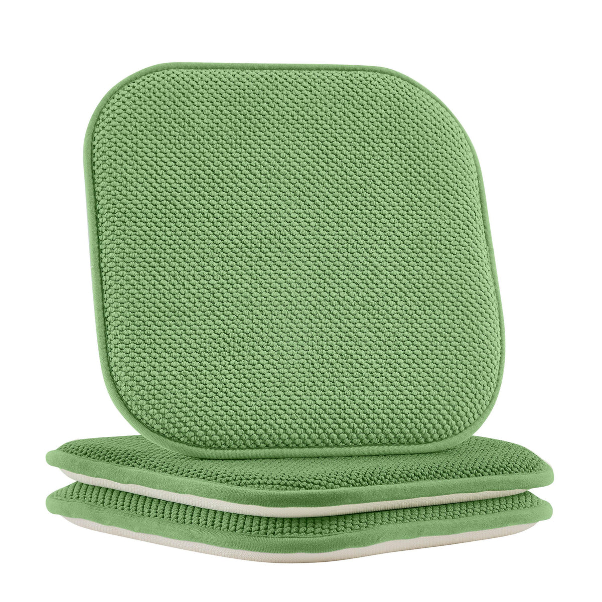 Elegant Comfort 2 Pack Textured Chair Cushion Covers - Skid-Proof Rubber Backing