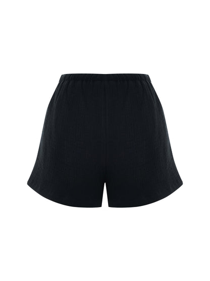 Aura Drawstring Shorts - Black
