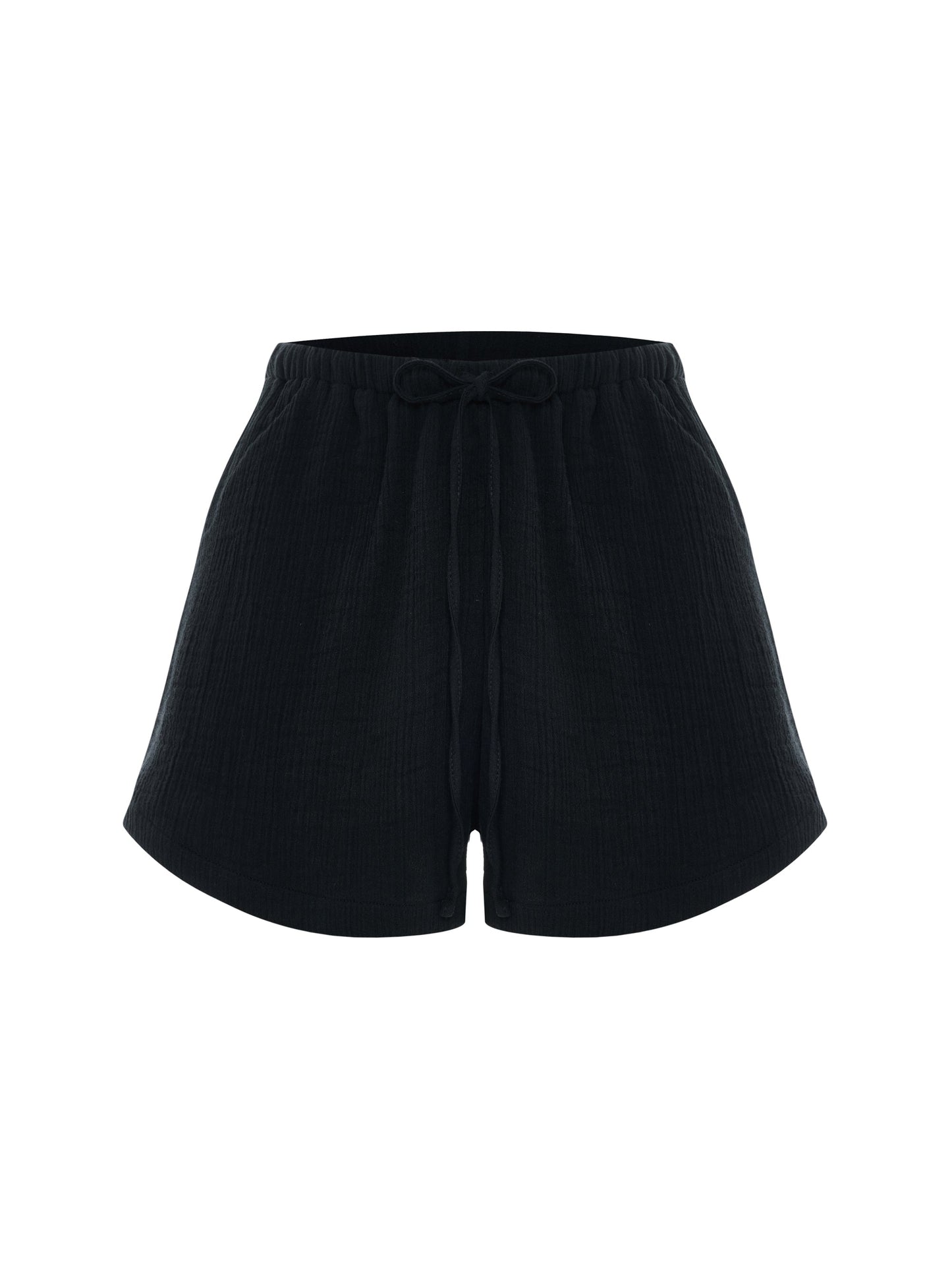 Aura Drawstring Shorts - Black
